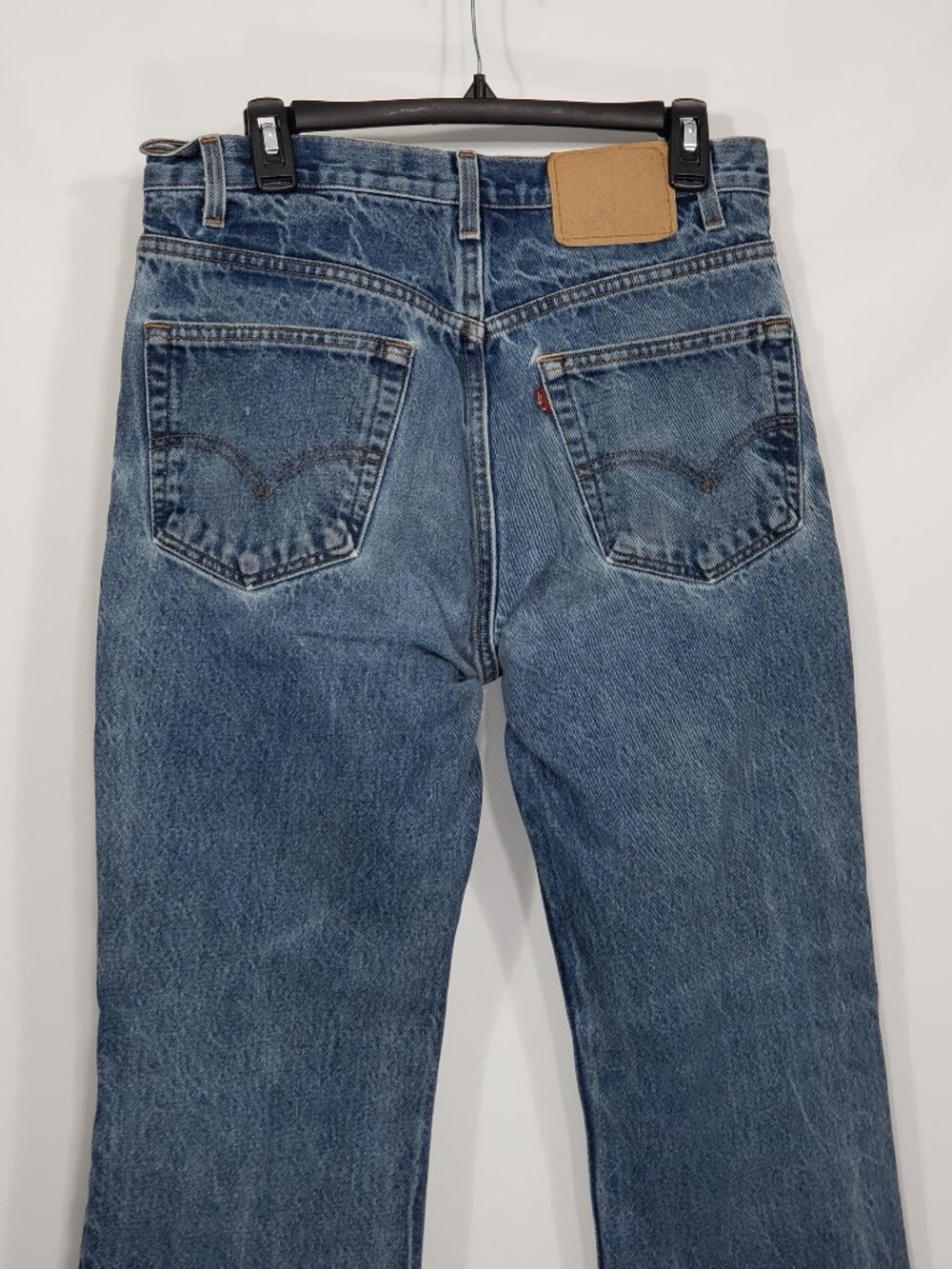 Vintage Levis Denim Jeans Straight Leg Men's 32 X 30 Distressed Hem - Picture 3 of 4